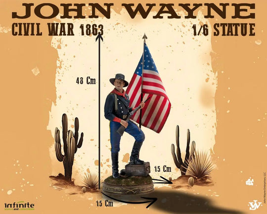 JOHN WAYNE - Civil War 1863 - Statue 1/6 48cm
