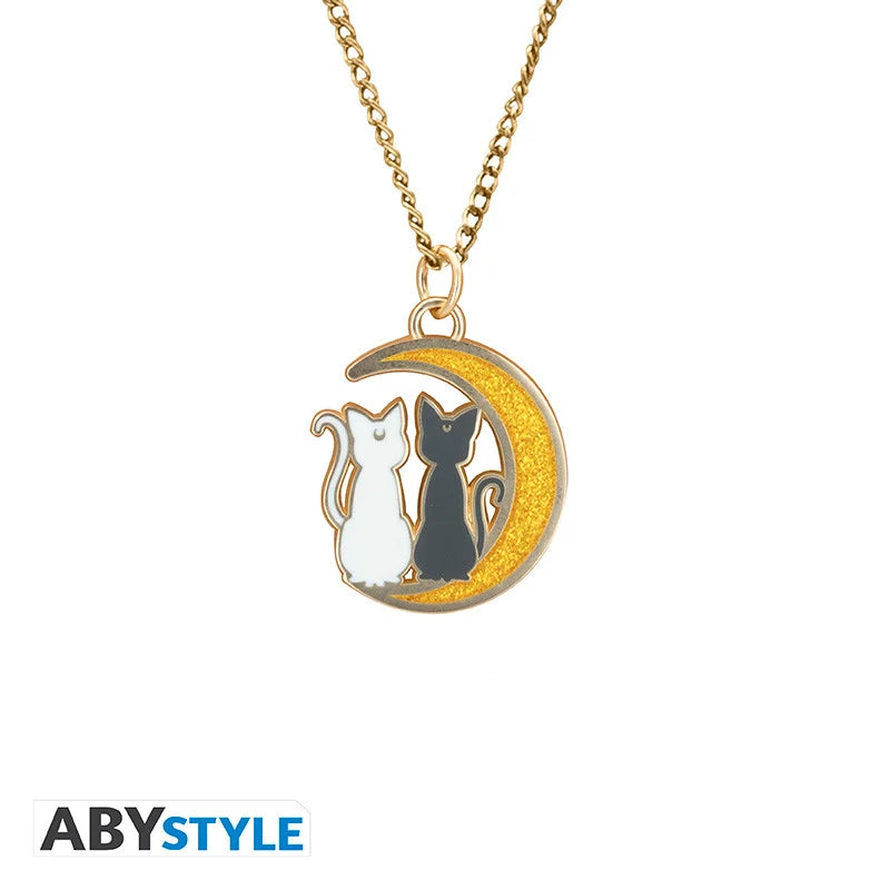 SAILOR MOON - Cats on the moon - Necklace with pendant
