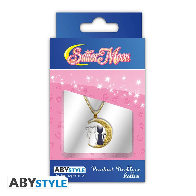 SAILOR MOON - Cats on the moon - Necklace with pendant