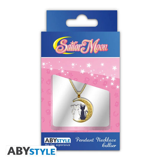 SAILOR MOON - Cats on the moon - Necklace with pendant