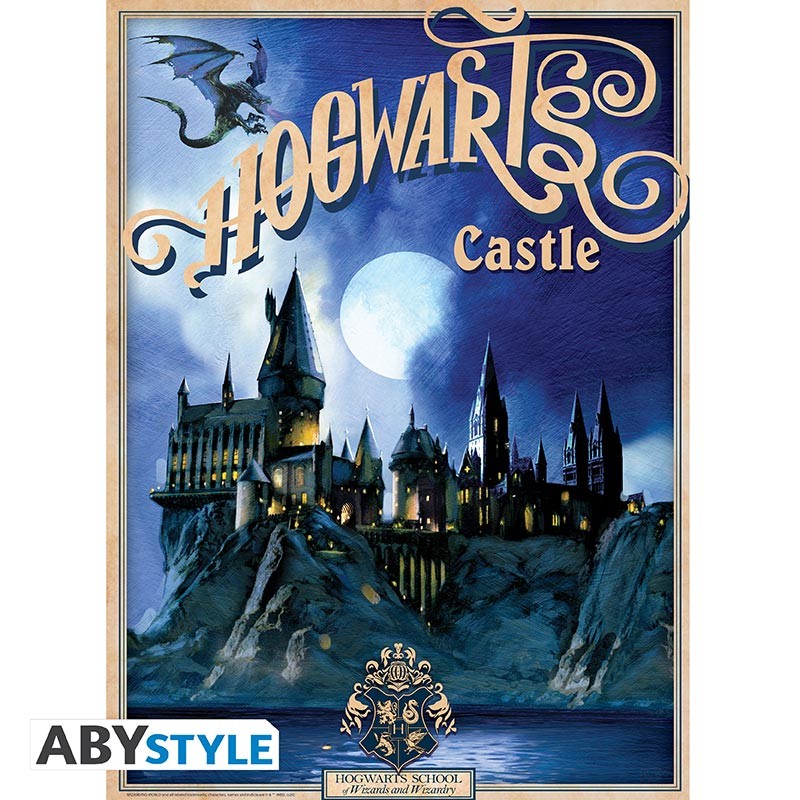 HARRY POTTER - Retro Hogwarts & Diagon Alley - Set 2 posters '52x38'