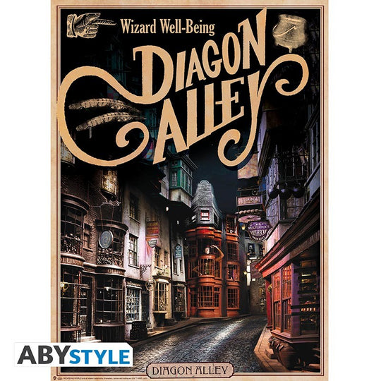 HARRY POTTER - Retro Hogwarts & Diagon Alley - Set 2 posters '52x38'