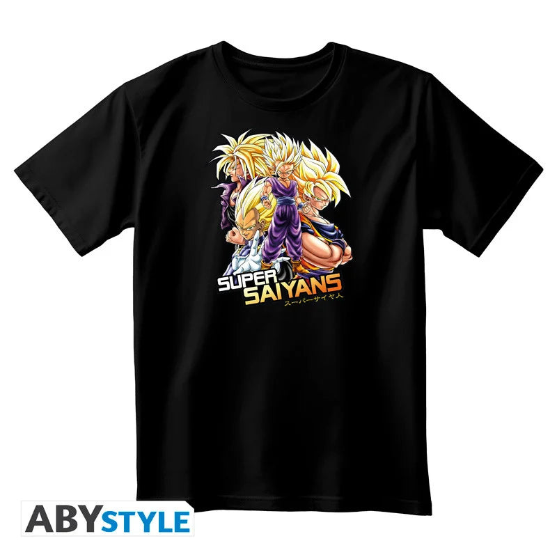 DRAGON BALL - T-Shirt DBZ Saiyans Unisex black (XL)