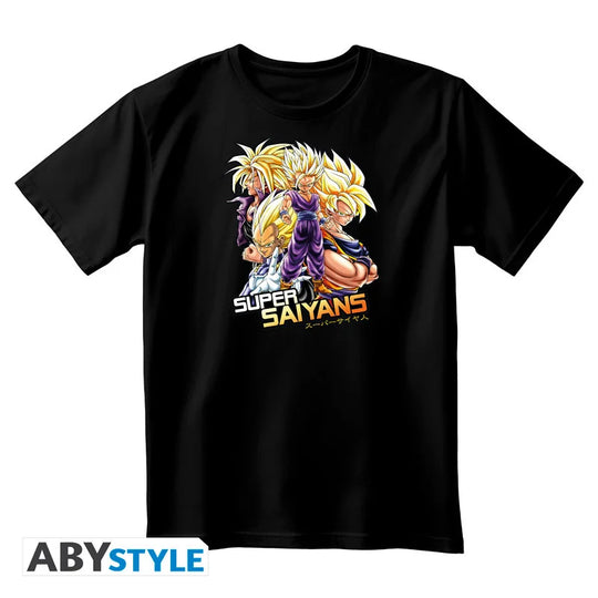 DRAGON BALL - T-Shirt DBZ Saiyans Unisex black (XL)