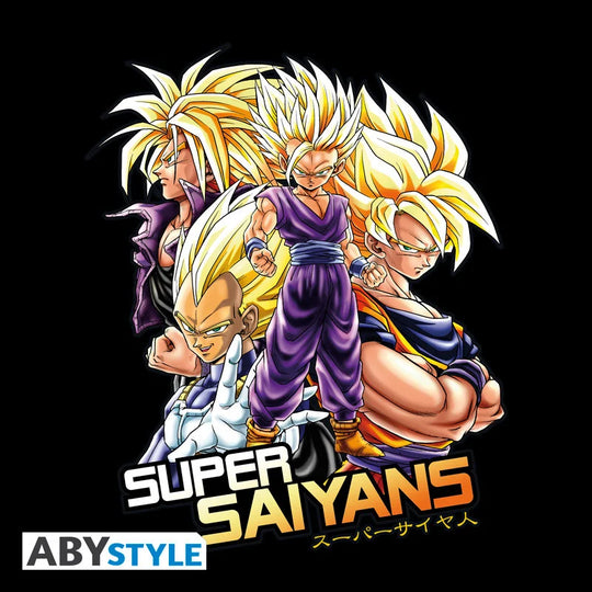 DRAGON BALL - T-Shirt DBZ Saiyans Unisex black (XL)