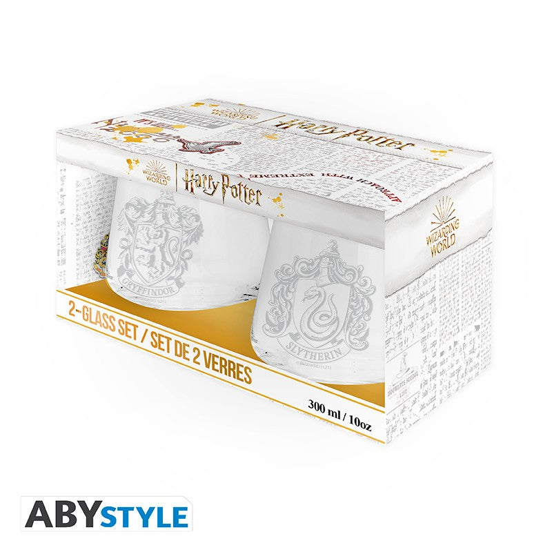 HARRY POTTER - Gryffindor & Slytherin - 2 Glasses Set 300ml
