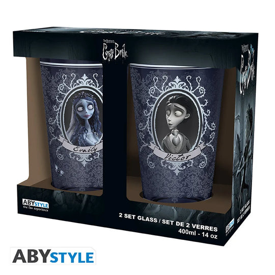CORPSE BRIDE - Victor & Emily - 2 Glasses XXL Set 400ml