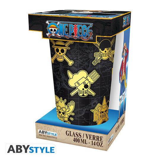 ONE PIECE - Gold Skulls - Premium XXL Glass 400ml