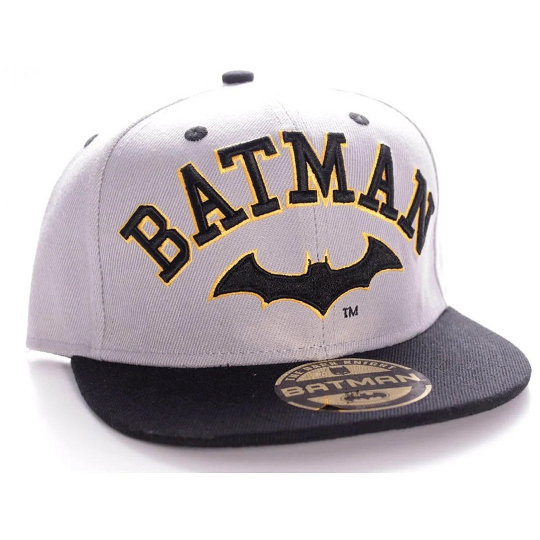DC COMICS  - Batman Logo/Text - Grey/Black Cap