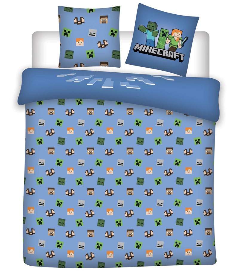 MINECRAFT - Duvet Cover 240x220cm + 2x65x65cm