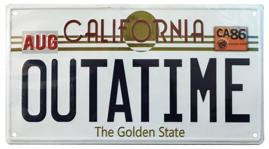 BACK TO THE FUTURE - Outatime Number Plate Replica