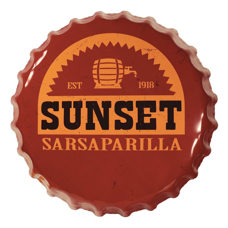 FALLOUT - Sunset Sarsaparilla Bottle Cap - Tin Sign