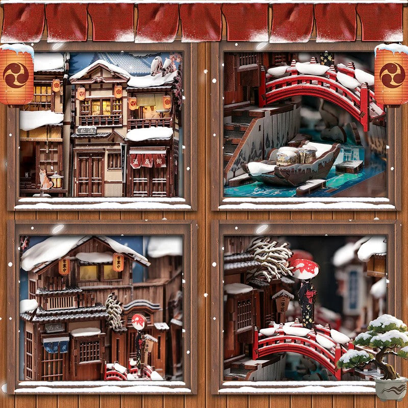 BOOK NOOK KIT - DIY - Kyoto Snow Whisper - 286pc + LED Light
