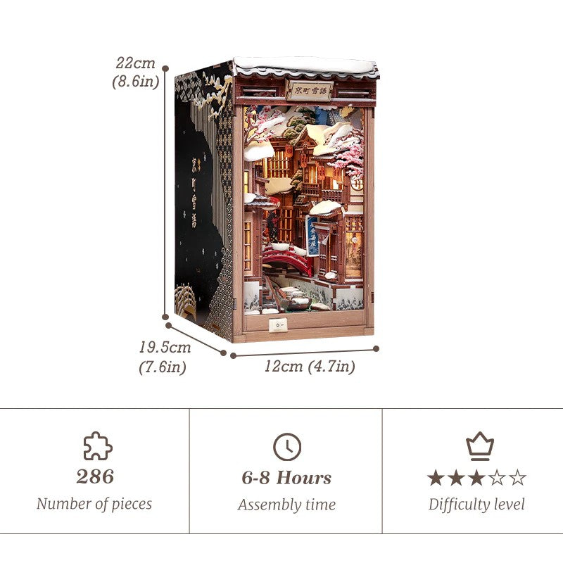 BOOK NOOK KIT - DIY - Kyoto Snow Whisper - 286pc + LED Light