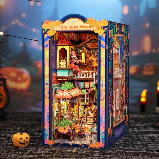 BOOK NOOK KIT - DIY - Plaza de los Muertos- 350pc + LED Light