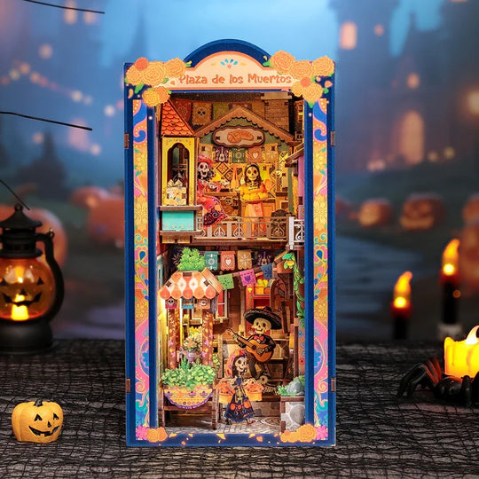 BOOK NOOK KIT - DIY - Plaza de los Muertos- 350pc + LED Light
