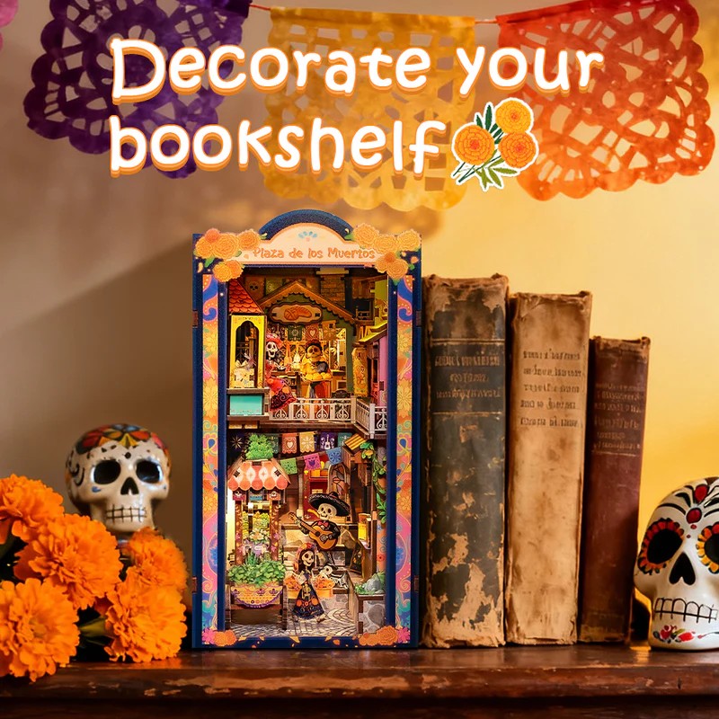 BOOK NOOK KIT - DIY - Plaza de los Muertos- 350pc + LED Light
