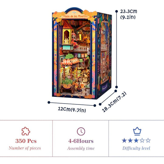 BOOK NOOK KIT - DIY - Plaza de los Muertos- 350pc + LED Light