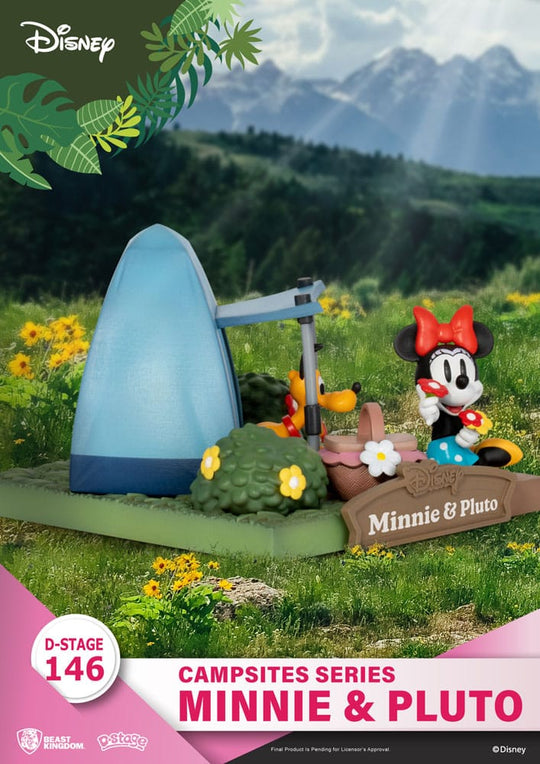 DISNEY - Minnie & Pluto - Diorama D-Stage Campsite Series 10cm