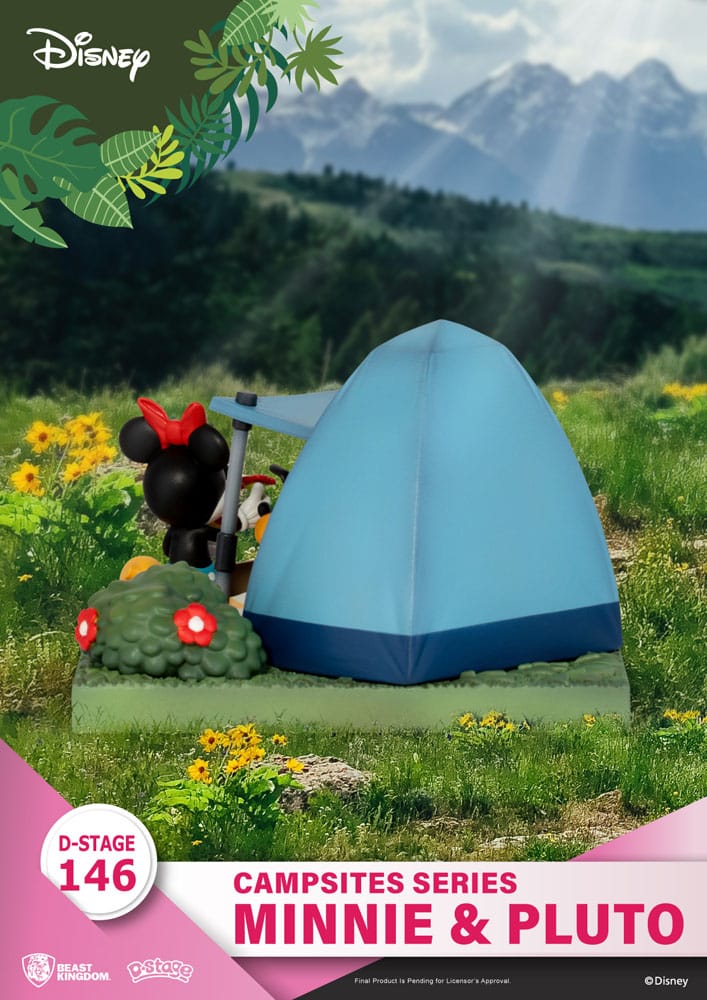 DISNEY - Minnie & Pluto - Diorama D-Stage Campsite Series 10cm