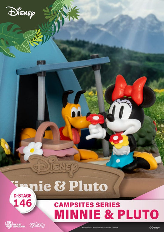 DISNEY - Minnie & Pluto - Diorama D-Stage Campsite Series 10cm