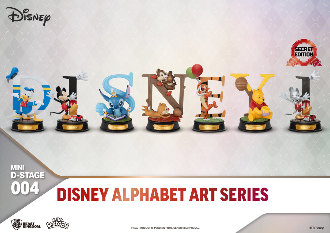 DISNEY 100TH - Disney Alphabet Art - Pack 6 Diorama Stage 10cm