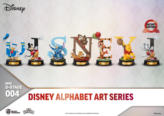 DISNEY 100TH - Disney Alphabet Art - Pack 6 Diorama Stage 10cm