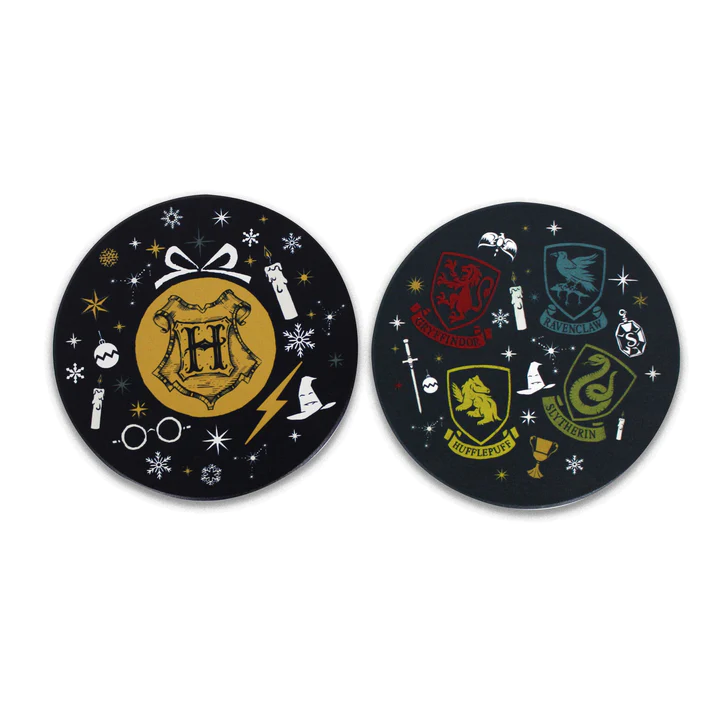 HARRY POTTER - Ceramic Coasters Set of 2 - " Christmas "