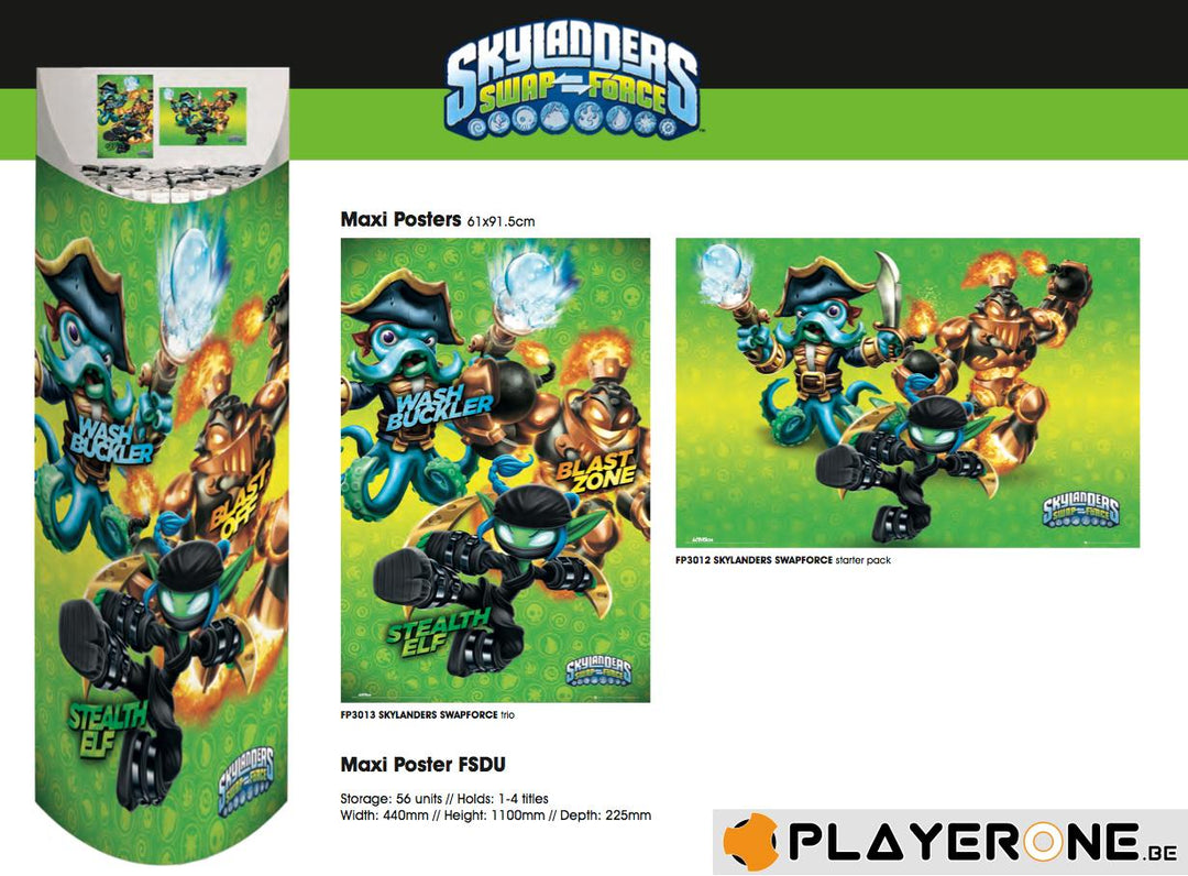 SWAP FORCE - Display 56 Posters (61X91) : 28 X Trio 28 X Starter