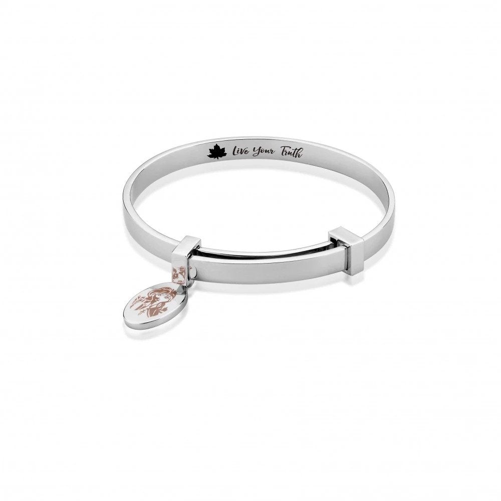 FROZEN 2 - Kids Anna Expandable Bangle 'White Gold Plated'