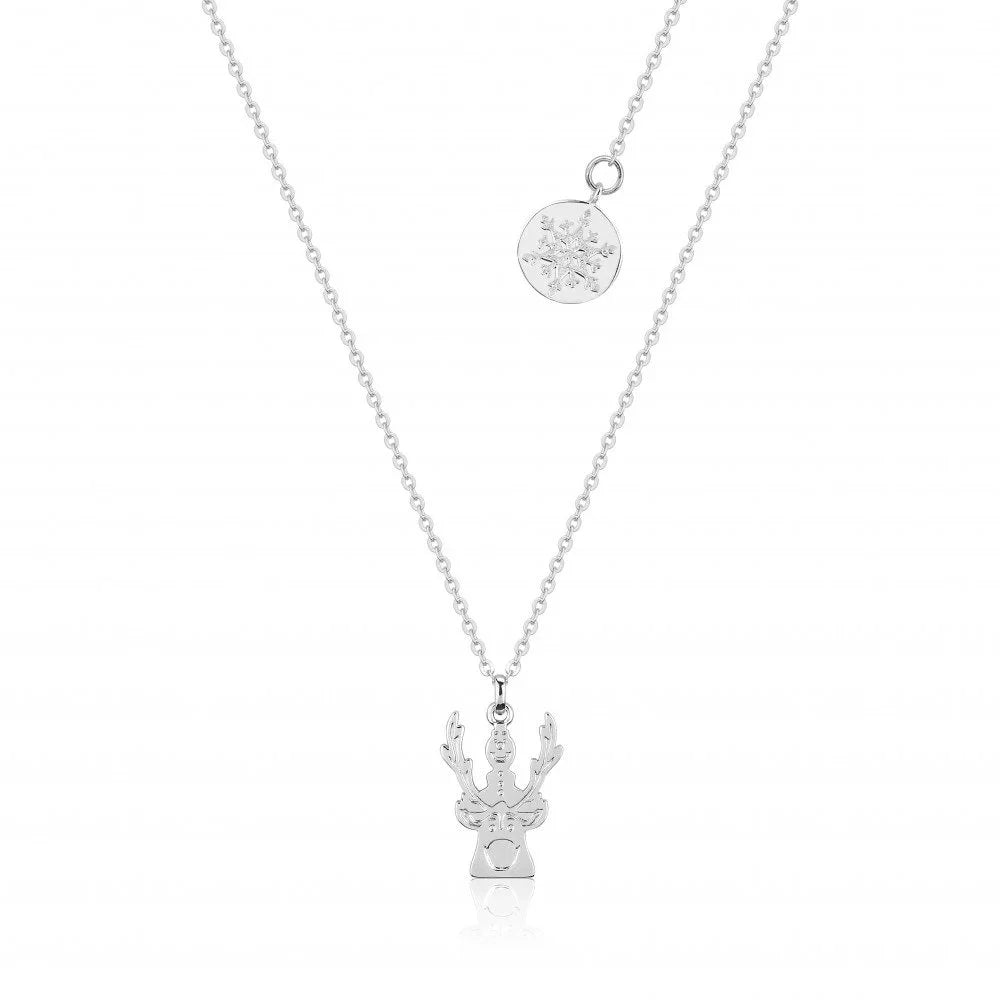 FROZEN 2 - Kids Olaf & Sven Necklace 'White Gold Plated'