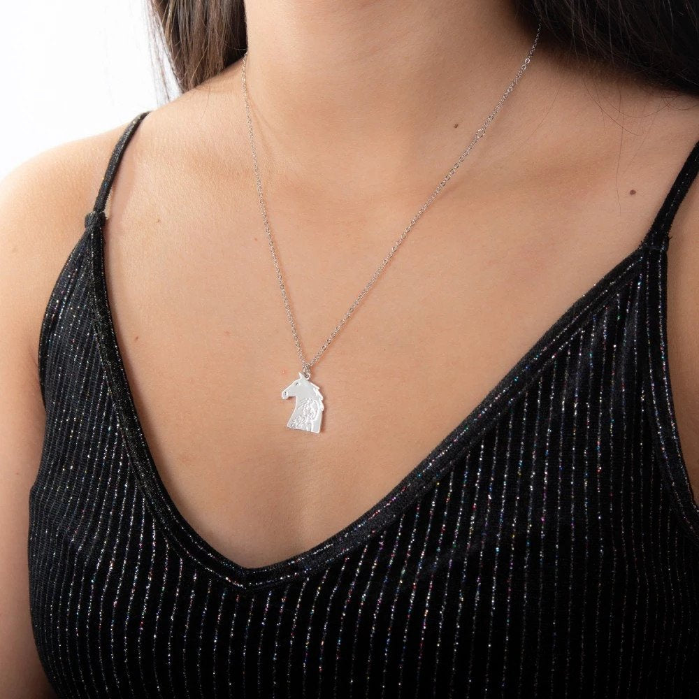 FROZEN 2 - Kids Elsa & the Nokk Necklace 'White Gold Plated'