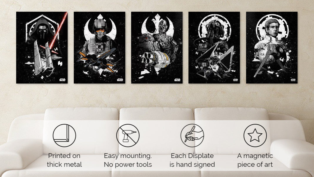 STAR WARS PILOTS - Magnetic Metal Poster 45x32 - Imperial Shuttle