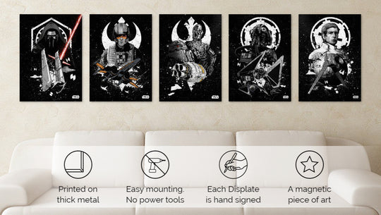 STAR WARS PILOTS - Magnetic Metal Poster 45x32 - Imperial Shuttle
