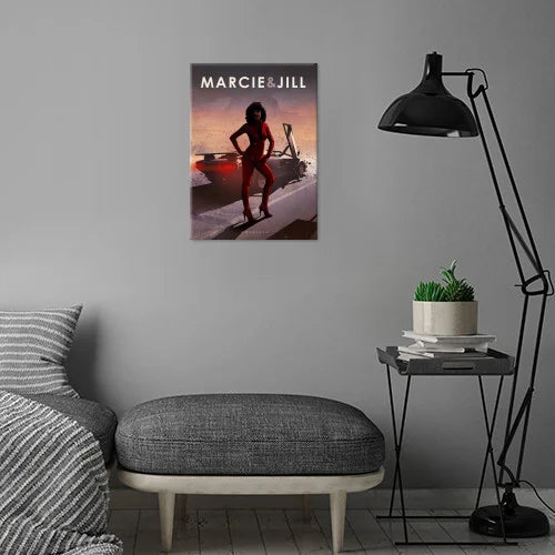 CAR LEGEND - Magnetic Metal Poster 45X32 - Marcie & Jill