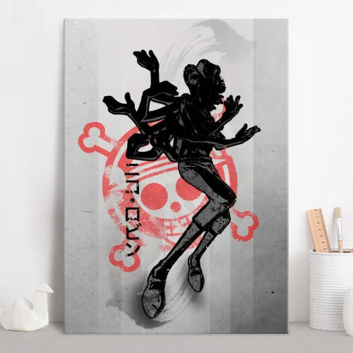 CRIMSON CHARACTERS - Magnetic Metal Poster 45X32 - Straw Hats