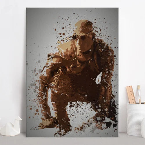 PC SPLATTER - Magnetic Metal Poster 45X32 - Pitch black
