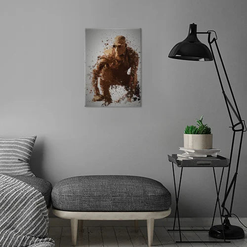 PC SPLATTER - Magnetic Metal Poster 45X32 - Pitch black