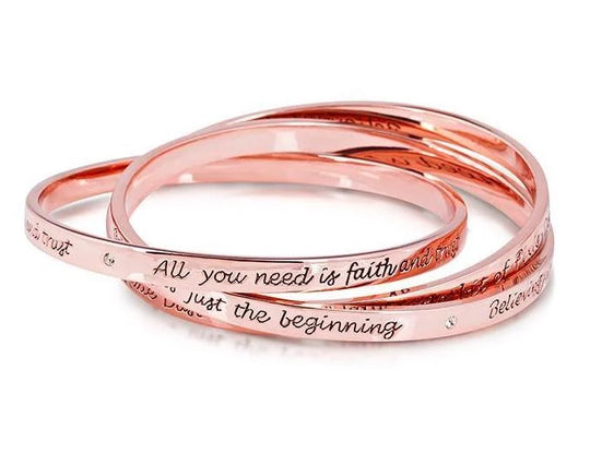 DISNEY TINKER BELL - Interlocking Bracelet 'Rose Gold Plated'