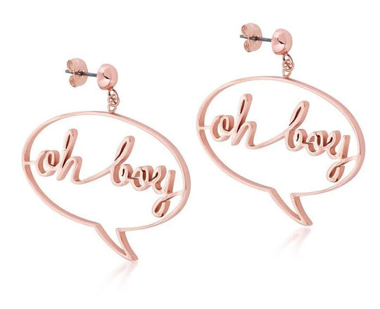 DISNEY MICKEY MOUSE - Oh Boy Earrings 'Rose Gold Plated'
