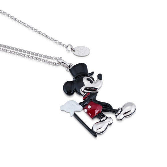 DISNEY MICKEY MOUSE - Showman Necklace 'White Gold Plated'