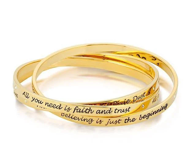 DISNEY TINKER BELL - Interlocking Bracelet 'Gold Plated'