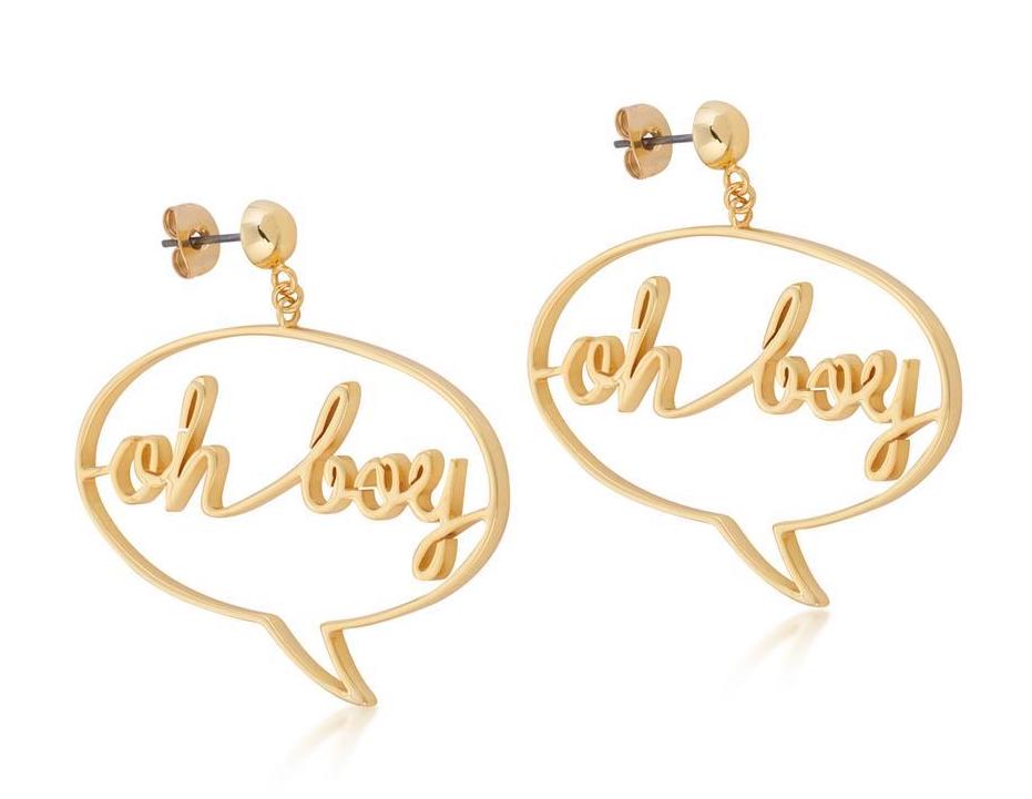 DISNEY MICKEY MOUSE - Oh Boy Earrings 'Gold Plated'