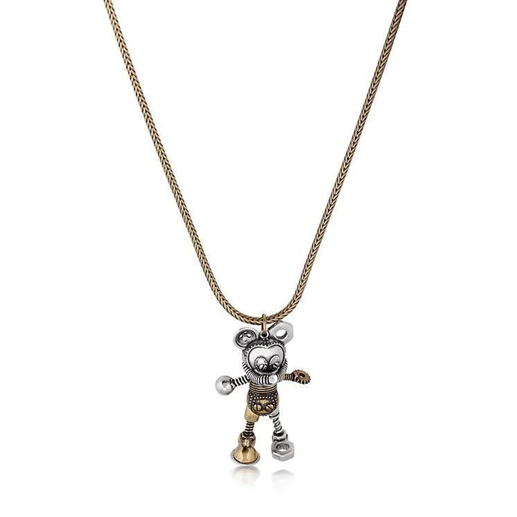 DISNEY MICKEY MOUSE - Junk Yard Necklace 'Gold Plated'
