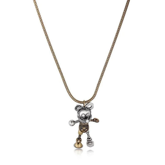 DISNEY MICKEY MOUSE - Junk Yard Necklace 'Gold Plated'