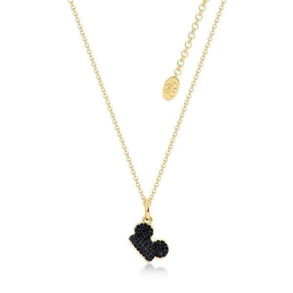 DISNEY MICKEY MOUSE - Ear Hat B.Crystal Necklace 'Gold Plated'