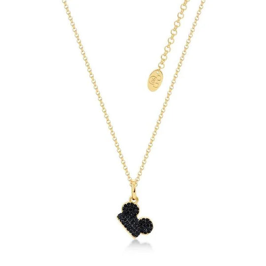 DISNEY MICKEY MOUSE - Ear Hat B.Crystal Necklace 'Gold Plated'