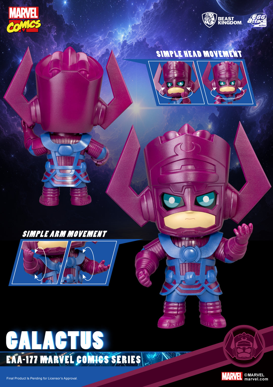 MARVEL COMICS - Galactus - Figure Egg Attack Action 20.4cm