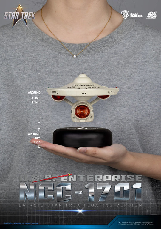 STAR TREK - U.S.S. Enterprise NCC-1701 "Floating" - Statue 8.5cm