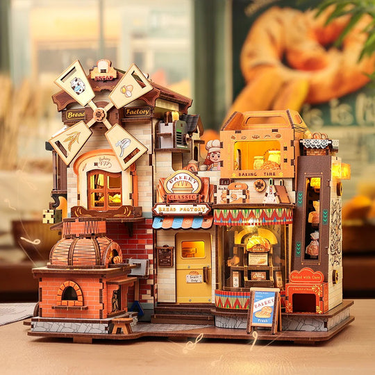 BOOK NOOK KIT - DIY - Bread Factory - 576pc + LED Light